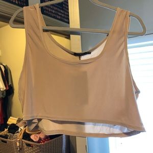boohoo tan crop top 20 new with tags